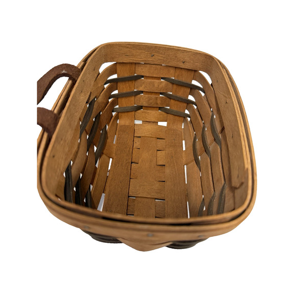 1993 Longaberger Small Key Heartland Basket 7"L x 5"W x 3.5"H - Picture 2 of 3